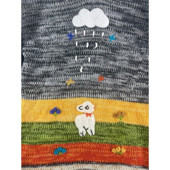 Native Creation Peruvian Hoodie Boys XS Sweater Knit Full Zip Animals Weather - Picture 11 of 12